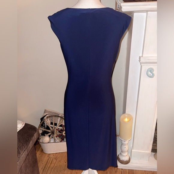 Lauren Ralph Lauren Sleeveless Ruched Size 10 recently dry cleaned EUC💙 - Picture 5 of 8
